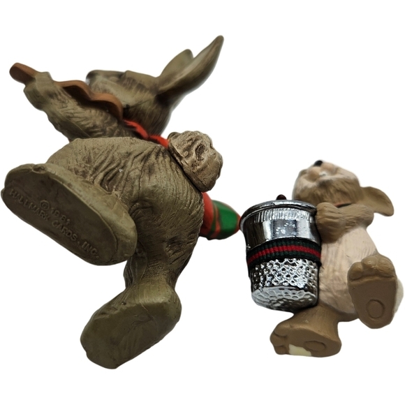 Brown Resin Musician Rabbit Duo - Picture 4 of 7